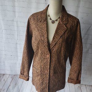 Denim & Co.Women Blazer Brown Size Large